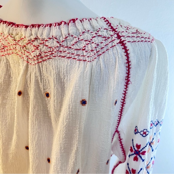 NWOT Robert Roller Rabbit Embroidered Gauze Tunic - Picture 8 of 14